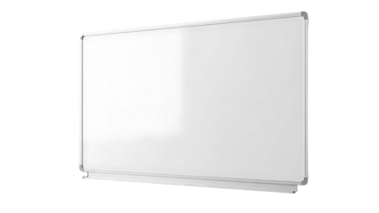 Blank Whiteboard in Modern Classroom or Office Setting