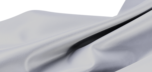 Close-up of a soft, flowing white satin fabric with intricate texture, ideal for backgrounds, fashion and design.