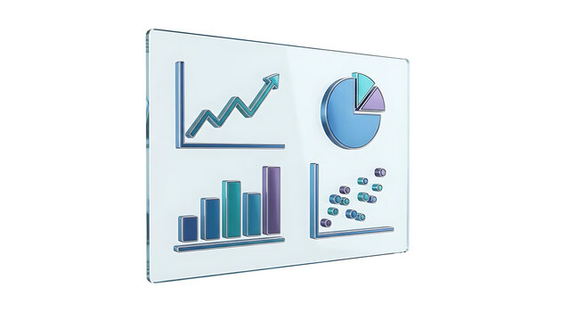 Data analysis dashboard with charts and graphs transparent background removed png