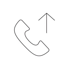 Up Arrow Signaling an Outgoing Phone Call