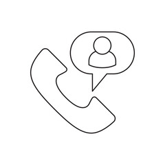 User Profile Contact Phone Speech Bubble Icon