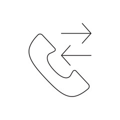 Log Out Exit Arrow Phone Call Line Icon