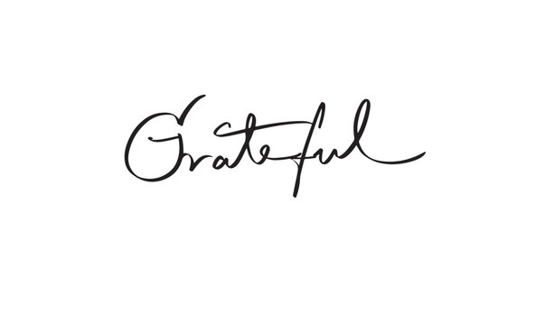 grateful text font calligraphy hand written lettering script black color object icon grateful gratitude thanksgiving thankful grateful happy holiday banner celebration blessed grateful autumn love art