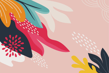 Vibrant Abstract Organic Floral Shapes
