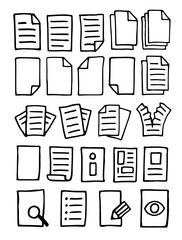 document icons set