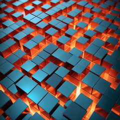 red cubes background