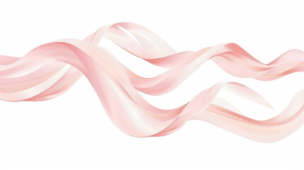 ピンクの柔らかいリボンイラスト　Generative AI