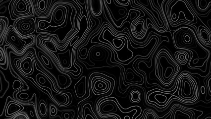 Abstract background with waves Geographic mountain relief. Abstract lines background. Contour maps. Topo contour map on white background. © Creative