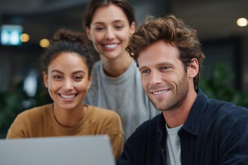 Team collaboration event office space digital interaction modern environment engaged viewpoint