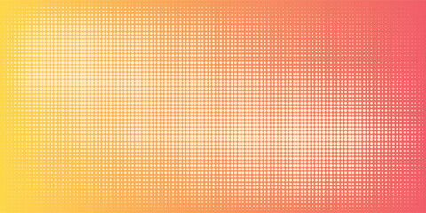 abstract dot halftone with gradient red and yellow color background