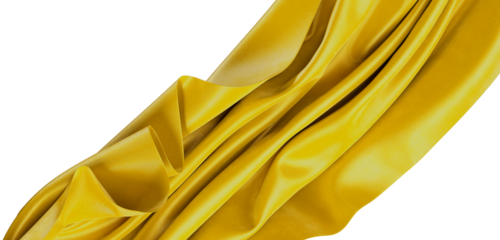 Close up of textured golden fabric with smooth drapes and folds, perfect for design backgrounds, textile concepts and ab