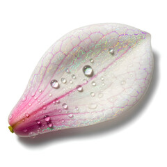Dewy pink flower petal
