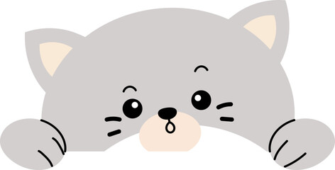 Cute Cat Peeking Icon