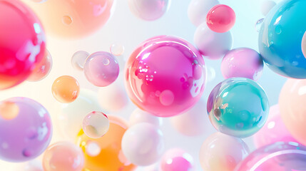 透明感の球のビジネス背景イラスト　AI生成画像