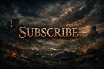 A dark and ominous scene with a castle in the background