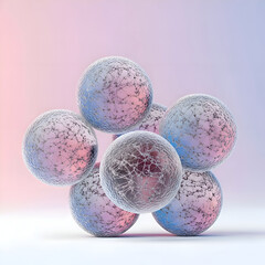 Abstract spheres in gradient background