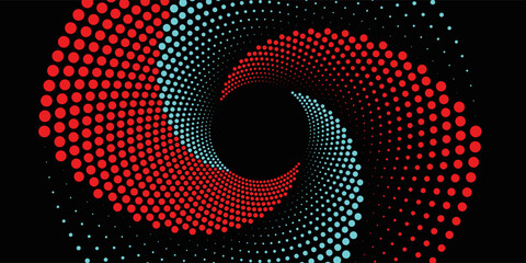 Vector dotted speed lines in vortex form. Geometric art. Segmented circle. Arc lines. Trendy design element for frame, round logo, sign, symbol, web, prints, posters, template, pattern, backdrop