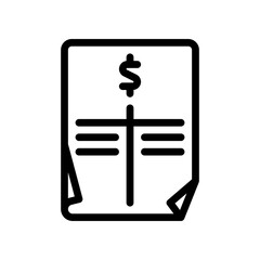 balance sheet line icon