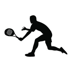 Padel & Tennis Player  Silhouette