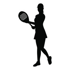 Padel & Tennis Player  Silhouette