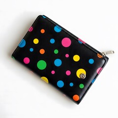 Colorful dot pattern wallet