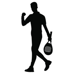 Padel & Tennis Player  Silhouette