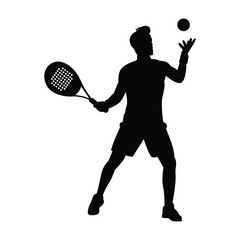 Padel & Tennis Player  Silhouette