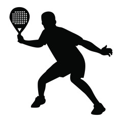 Padel & Tennis Player  Silhouette