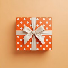 Polka dot gift box with bow