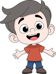 Happy Children Day Smiling Kid Cartoon Illustration