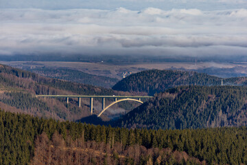 Winterwanderung im Th&uuml;ringer Wald auf den h&ouml;chsten Punkt am Rennsteig den Schneekopf - Th&uuml;ringen - Deutschland