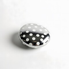 Polka dot metal bead