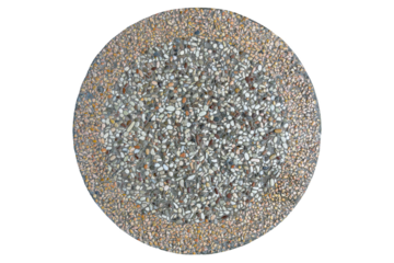 Pebble Stone Mosaic Tile Texture with Rounded Shape Isolated on Transparent Background