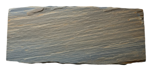 Natural slate stone display quarry top view isolated on transparent background