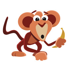 Obraz premium Funny monkey cartoon