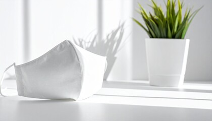 Modern Face Mask Advertising Concept for Health and Lifestyle Protection