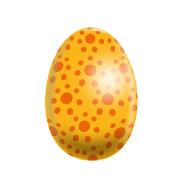 Dotted orange easter egg