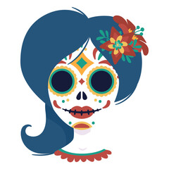 Day of the dead woman mask