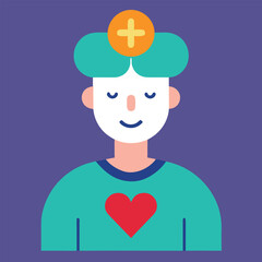 man and woman with heart