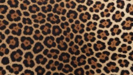 Leopard print pattern with black and brown spots