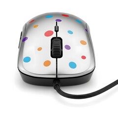 Colorful polka dot computer mouse