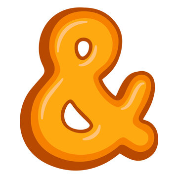 Ampersand punctuation glossy