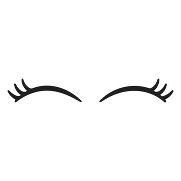 Cat eye lashes stroke