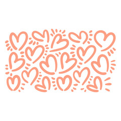 Obraz premium Pink hearts pattern
