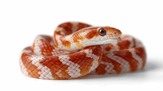 Explore the beauty of the corn snake with vivid colors and unique patterns in a calm setting