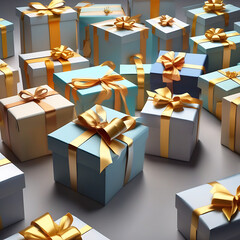 Decorated Christmas tree with glowing lights and ornaments