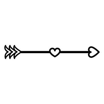 Doble heart arrow design