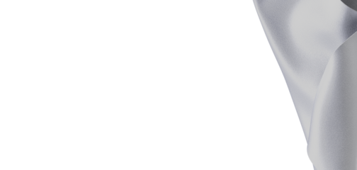 Soft textured cloth with wavy patterns isolated on a white backdrop, perfect for design and backgrounds.