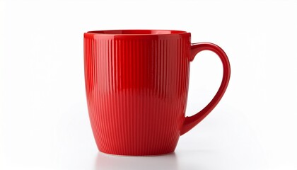 Red Mug Isolated On White Background