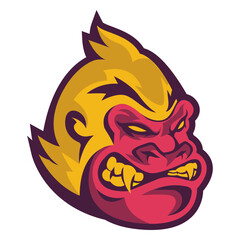 Angry gorilla head logo © Vexels